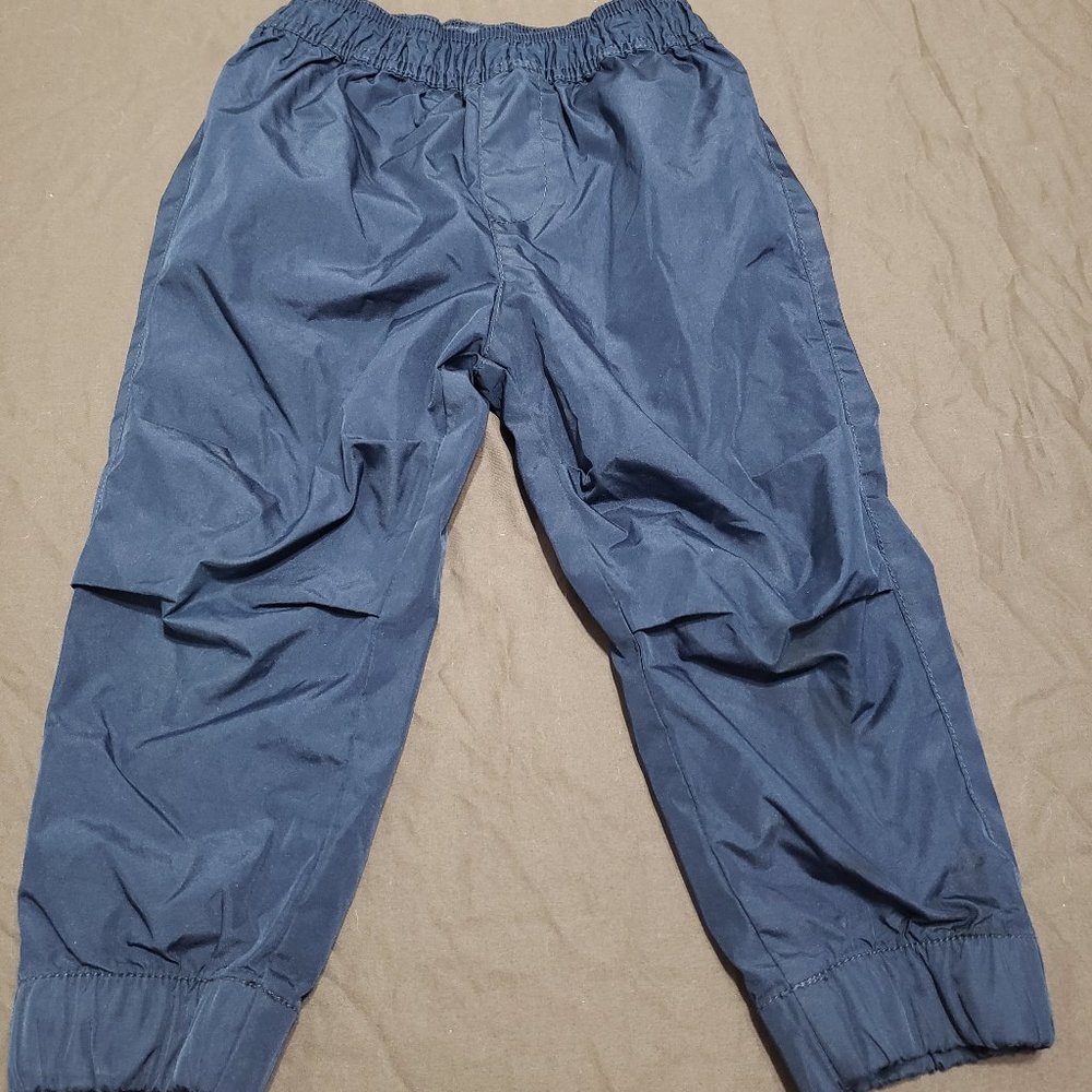 Lined Rain Pants Elastic Waistband Navy Blue The Children's Place Size 2T Size